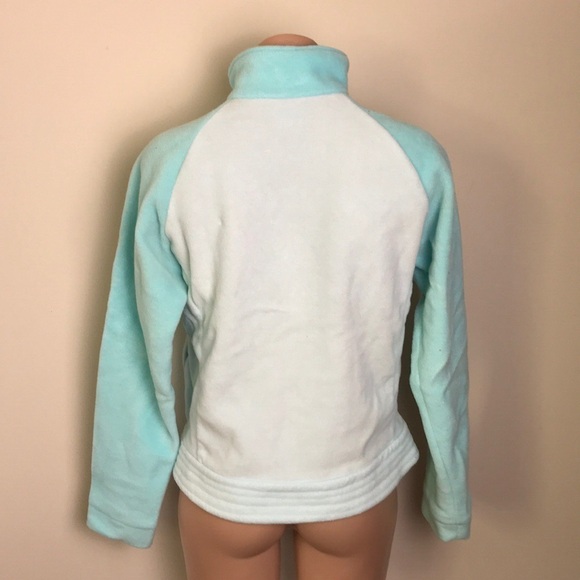 Columbia Girls Youth 18/20 Blue Snowflake Fleece Jacket - Picture 4 of 6